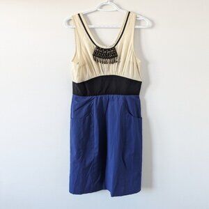 Frock by Tracy Reese Womens Embellished Silk Dress Size 6 Cream
